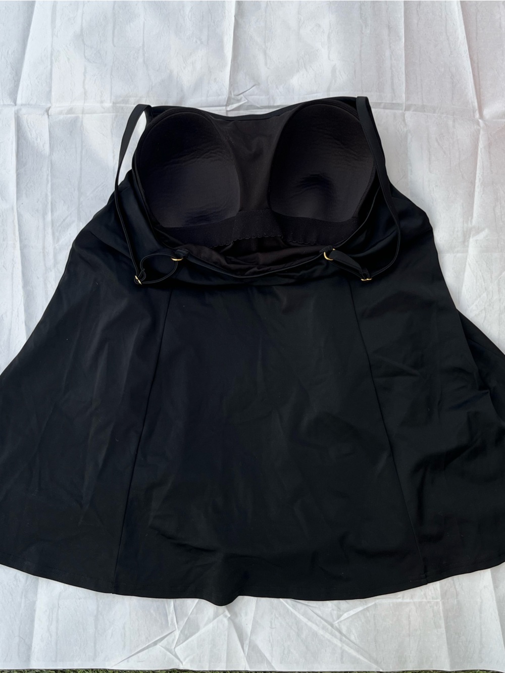 fit 4 u Black Swim Dress with Floral Front‎ Panel - Picture 5 of 8